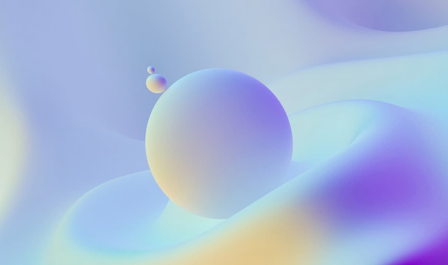 Sphère pastel dégradée bleu et violet